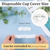 100 Pcs Scrunchie Drink Covers, Bulk Disposable Plastic Covers, Cups