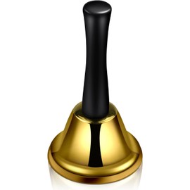 Acooruiteng Hand Bell Classic Hand Bell Table Bell Service Bell Hand Bell Reception Bell for School Dinner at Reception Hotel Service Meditation Prayer