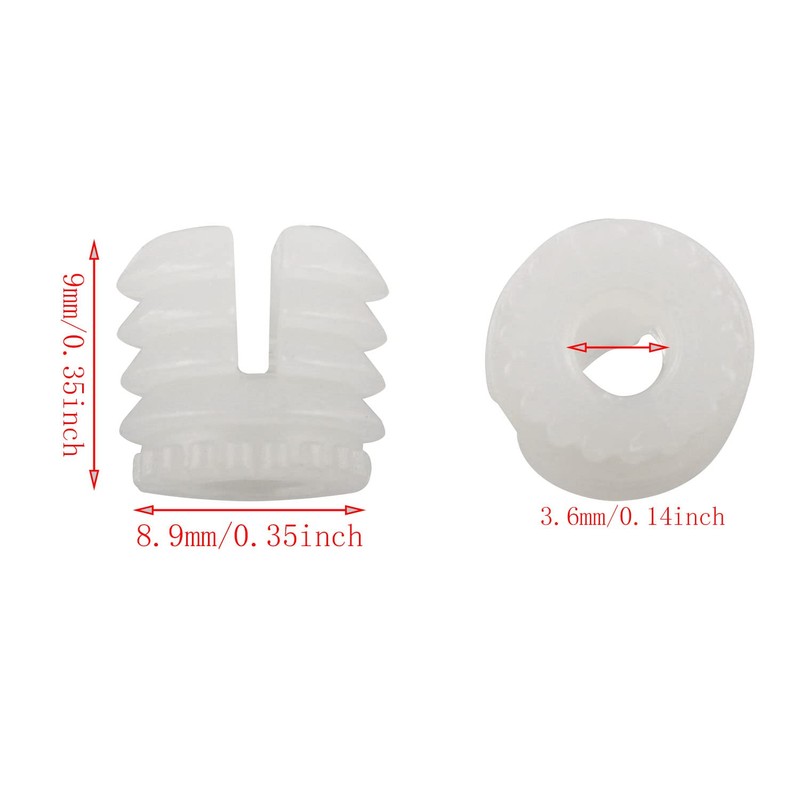 E-outstanding 20Pcs Plastic Dowel Inserts Hinge Expansion Plug with Mounting