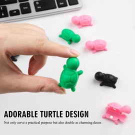 AGLOO 18 Pcs Magnetic Cable Clips - Mini Turtle Cord Organizer for USB Charging Cords,Cable Holder for Home Office Desks Cars