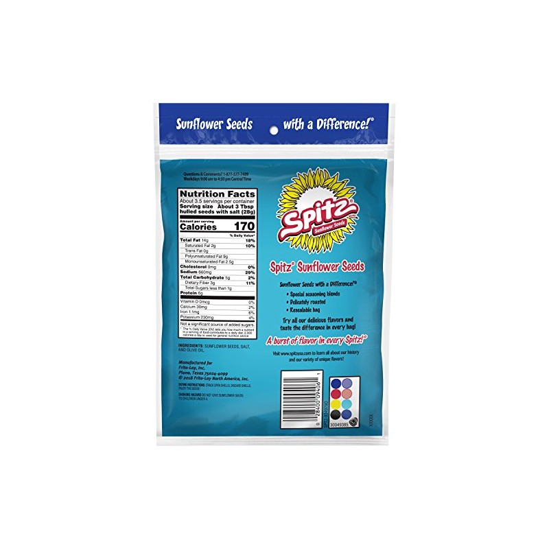 Spitz Sunflower Seeds, Salted, 6 oz