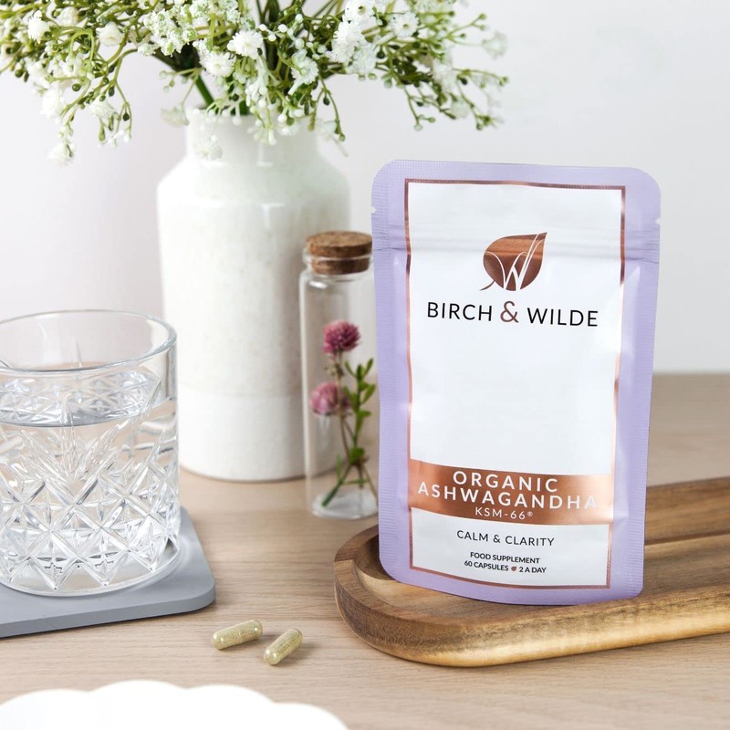 BIRCH & WILDE Organic Ashwagandha 300mg KSM 66 Capsules High