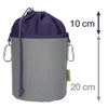 trendfinding Canvas Fabric Clothes Peg Bag with 2 Carabiner Hooks