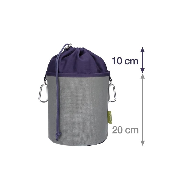 trendfinding Canvas Fabric Clothes Peg Bag with 2 Carabiner Hooks