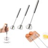 Stainless Steel Semi-automatic Egg Whisk - 3PCS Hand Push Rotary
