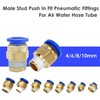 10 PCS Straight Pneumatic Push to Quick Connector Air Fittings