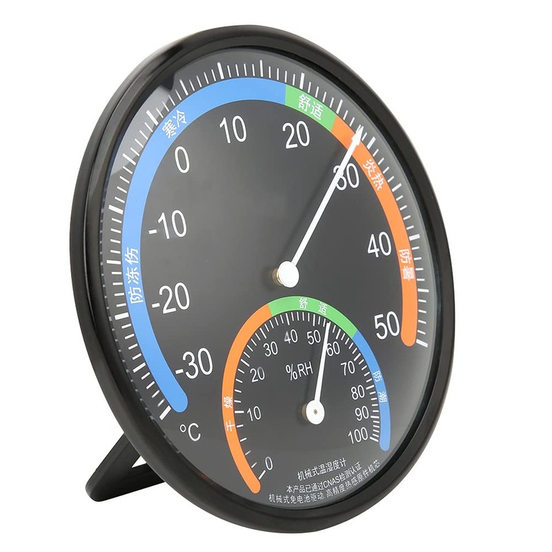 Round Thermometer with Hygrometer Wall Thermometer for Patio and Garden