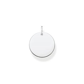 Thomas Sabo PE927-001-21 Coin Pendant 925 Sterling Silver Dimensions: 2.6 cm x 2.1 cm, Silver, No Gemstone