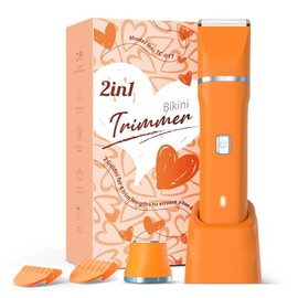 Depilación facial para mujer, impermeable, 2 en 1, recargable, recortadora de cejas y bikini para mujeres, afeitadora eléctrica sin dolor para labios,