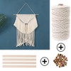 152pcs Macrame Kits for Beginners 3mm x 220yards Natural Cotton