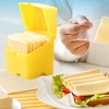 Contenedor de rebanadas de queso, caja de queso con tapa,