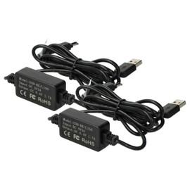 vhbw 2x USB Charger compatible with Sony handheld camcorder DCR-TRV103E, DCR-TRV11, DCR-TRV10E, DCR-TRV10, DCR-TRV Camera DSLR