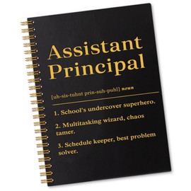 Sixrip Assistant Principal Definition 160 Pages Lined Spiral Notebook, Assistant Principal Gifts for Women Men, Back to School Appreciation Retirement Gifts for School Leader Teacher Administrator