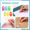 Lasnten 100 Pcs Mini Box Cutter Retractable Utility Knife Keychain