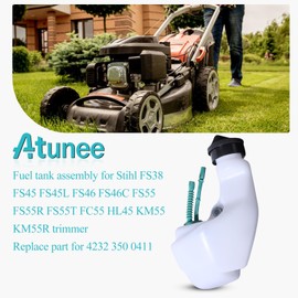 Atunee Gas Fuel Tank Assembly for Stihl FS38 FS45 FS45L FS46 FS46C FS55 FS55R FS55T FC55 HL45 KM55 KM55R String Trimmer Replace 4232 350 0401