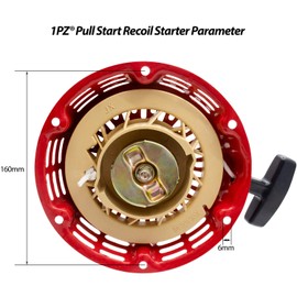 1PZ BA5-W02 Arrancadores de retroceso, accesorios de generador de gasolina de arranque de placa de tracción Reemplazo de 196cc Coleman BT200X CT200U Trail CT200U-EX Mini Bike Motovox MBX20 TrailMaster MB200 Predator 212cc Baja Hammerhead 80T kart