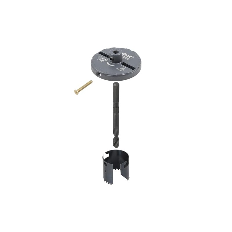 Wolfcraft 8918000 Standard Hole Saw with 5 Quick-Change Saw Blades