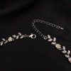 Enrwin Austrian Crystal Rhinestone Choker Necklace Elegant Flower Leaf Chain