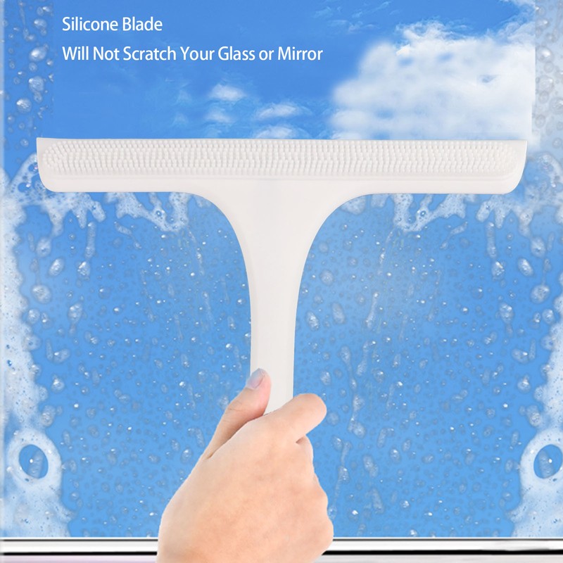Glass Wiper with Non Slip Handle Silicone Window Cleaner Squeegee