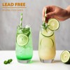 ALINK Drinking Glasses with Glass Straws Set of 6, 18