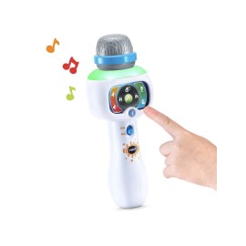 VTech Kids Karaoke Microphone with 15 Songs Bluetooth Color Lights Voice Effects