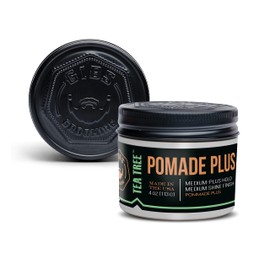 GIBS Tea Tree Pomade Plus, Medium-Plus Hold with Medium to High Shine, Clean ingredients and Made in USA, 4 oz
