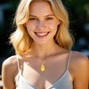 POPLYKE Amber Leaf Necklaces for Women 925 Sterling Silver Amber