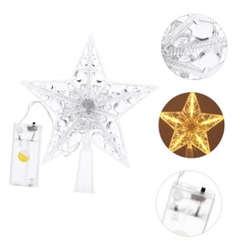 Ciieeo 1 x Christmas Tree Topper Lights, Vintage Christmas Tree Toppers, Christmas Tree Toppers, Angel Christmas Tree Topper, Illuminated Trees for Decoration, Inside, Top Plastic Statue Luminous