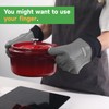 GEEKHOM BBQ Gloves Heat Resistant Oven Mitts - Silicone Grilling
