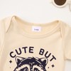MODNTOGA Infant Girl Boy Bodysuit Cute But Feral Raccoon Graphic