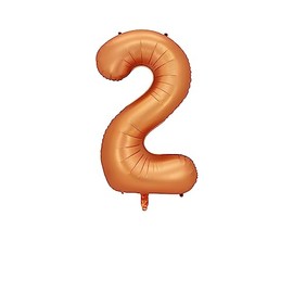 FINGCRO Orange Foil Balloons Number 2, 40 inch