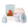 Cotonemio Tulip Menstruationstassen-Set Mit Sterilisator (3er-Pack) 100% Medizinisches Silikon Nachhaltig