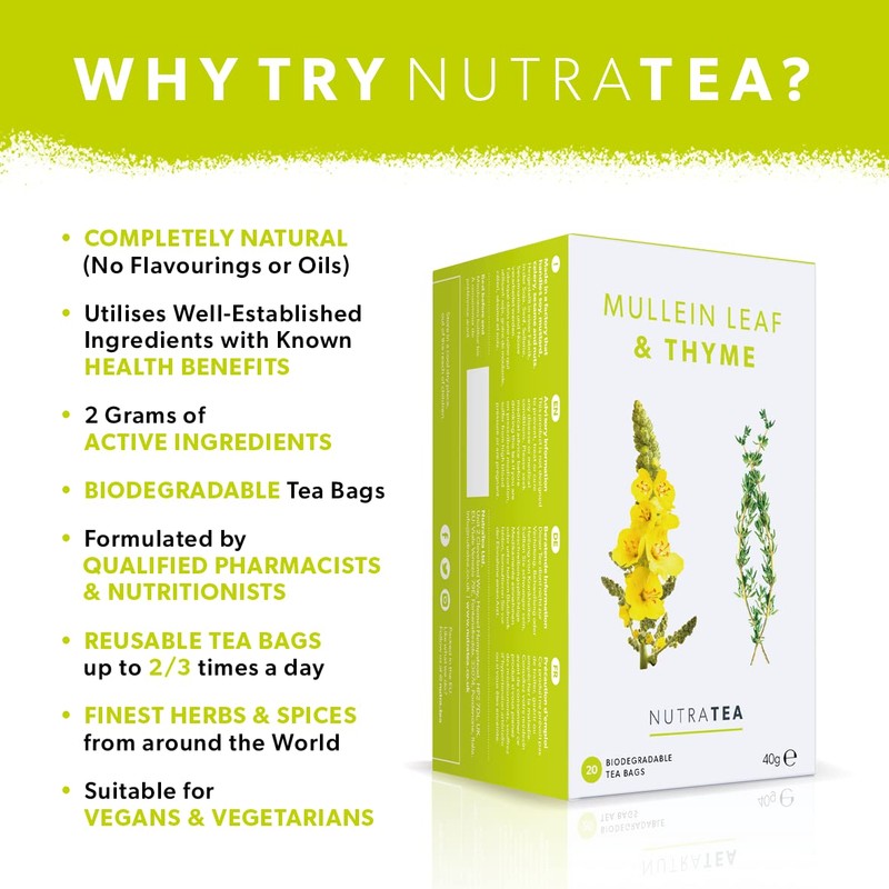 Nutra Tea - Mullein Leaf & Thyme | Mullein Tea