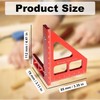 Multi Angle Measuring Ruler, 45°/90° Aluminum Alloy Woodworking Angle Ruler,