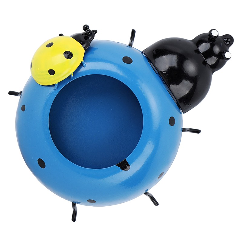 5.4cm Diameter Flower Pot Decor Ladybug Shaped Smoothing Surfaces Iron