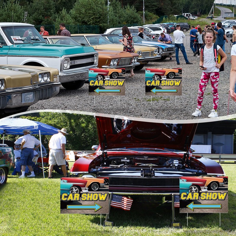 AceOrbit 3 Pcs Car Show Arrow Yard Sign 16 x
