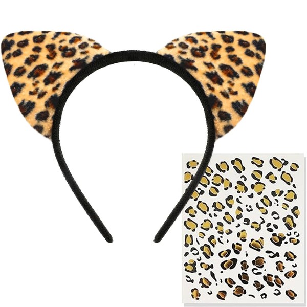 LIONSOUL LIONSOUL Cheetah Ears Headband for Women Leopard Cheetah Print