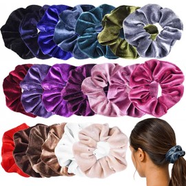 JSBelle Set de 20 Peinados para el cabello, Velvet Elastic Hair Bands para mujeres o niñas (20 colores)