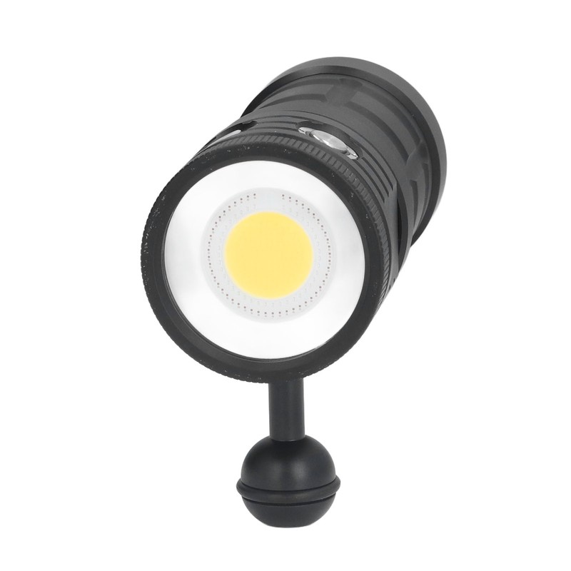 COB LED Diving Flashlight 100m Waterproof Underwater Torch with 3