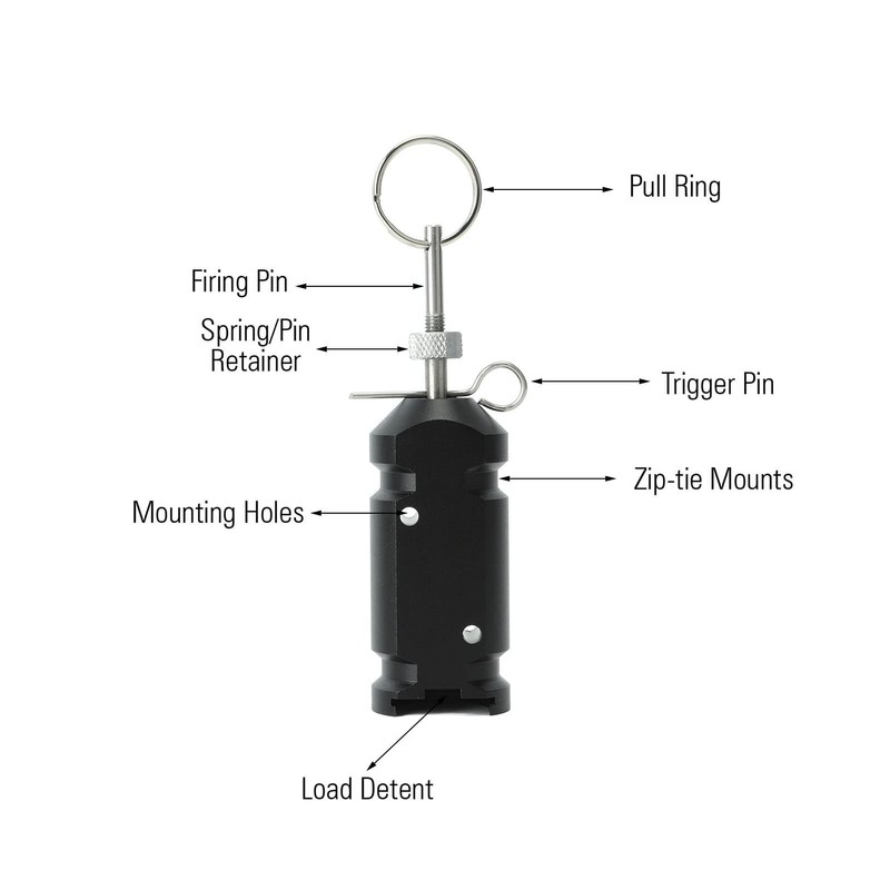 Trip Wire Alarm, 12 Gauge Perimeter Camping Trip Alarm, Aluminum