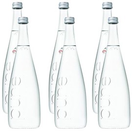Eviian Natural Mineral Water, 25.4 oz Glass Bottle - Pack of 6 (Total of 152.4 Fl Oz)