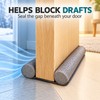36.6-Inch Double-Sided Door Draft Stopper, Cut-to-Fit Wind & Dust Blocker