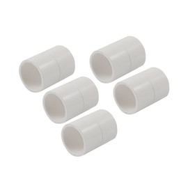 sourcing map 25mm Straight PVC Pipe Fitting Coupling Adapter Connector 5 Pcs