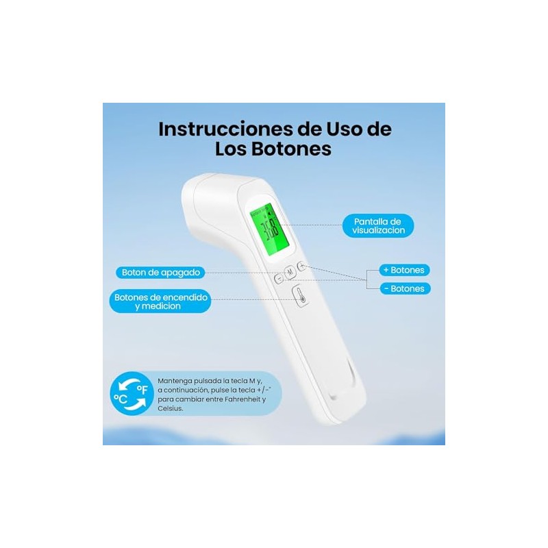 Termómetro Digital de Temperatura de Bolsillo Ultra Delgado y Portátil