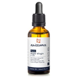Naissance Organic Argan Oil (no. 228) - 50ml - Pure & Natural, Anti-Ageing, Antioxidant, Vegan, Hexane Free, No GMO - Natural Moisturiser & Conditioner for Face, Hair, Skin, Beard & Cuticles