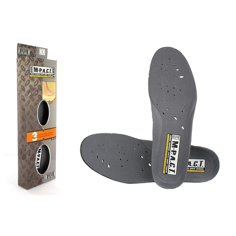 Magnum Unisex-Adult M-P.A.C.T Sockliner Comfort Insole Grey 10 UK