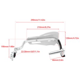 PowerMotor Dirt Bike Handguards,Motorcycle Handguard Universal 7/8"22mm and 1 1/8" 28mm Hand Guards Brush Bar for ATV Motocross, Hands Protector for Racing Pit Bike Off Road Enduro White