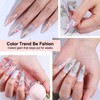 5D Flower Nail Art Stickers - 6 Sheets Embossed Floral