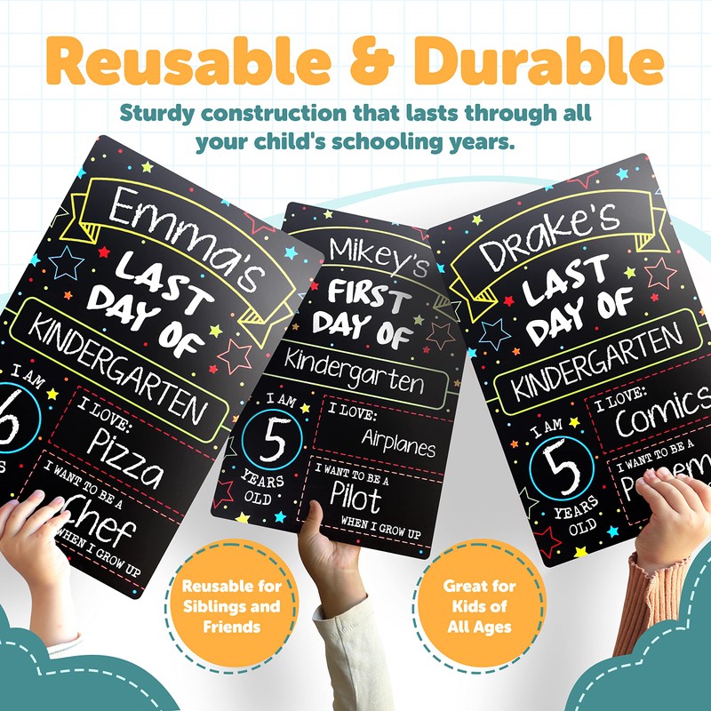 First Day Last Day of School Double Sided Sign (Dry