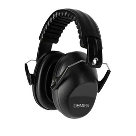 DOMIRA Ear Defenders – Noise Cancelling Ear Fuff For Adults & Kids – Hearing Protection, Shooting Ear Defenders, Autism Headphones, Soundproof Ear Muffs For Sleeping, Work & Travel (Black)